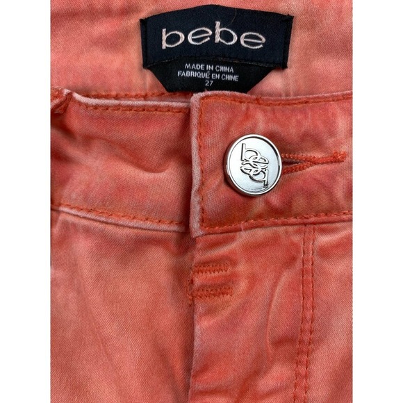 Bebe Size 27 Sweet Cantaloupe Skinny Ankle Jeans - Picture 4 of 7